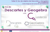Actividades de Descartes y Geogebra en Cuadernia