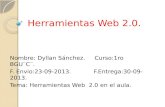 Herramientas web 2.0 precentacioin power point dyllan sanchez.