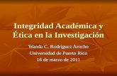 Taller: Integridad Académica por Wanda Rodríguez