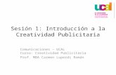 Sesion 1  introduccin en creatividad publicitaria