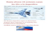 Rusia ofrece 24 aviones cazas  Su-35s a la Argentina