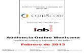 Reporte de audiencias - Febrero 2013 por comScore