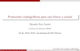 Protocolos criptográficos para uso futuro (y actual) [GuadalajaraCON 2013]