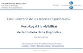 La Gram tica de Port-Royal i la visibilitat de la ling¼­stica