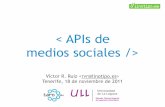 APIs de medios sociales
