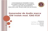 Generador de Audio marca GW Instek mod. GAG-810