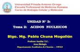 Biologia Tema 1  acidos nucleicos USP