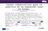 Tareas comunicativas para la práctica de la expresión oral en línea