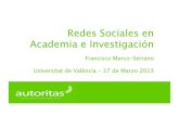 Redes Sociales en Academia e Investigación