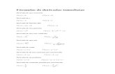 Fórmulas de derivadas inmediatas