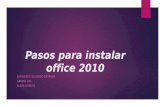 Pasos para instalar office 2010