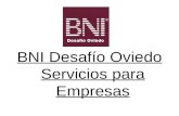 Presentacion del grupo de sinergia de servicios a empresas en BNI Desafio Oviedo