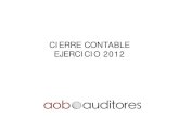 AOB Auditores - Cierre contable del ejercicio 2012 y novedades contables.