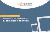 Estudio Usabilidad en Tablet en E-commerce de Moda