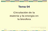 Tema 4 . circulación de la materia y la energía