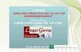 Presentación Servicios CADE Andalucía Emprende previo a Ponencia Ley de Emprendedores