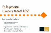 SINAI: Ejemplos prácticos con Lucene y Yahoo! BOSS