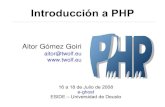 Introducción a PHP5
