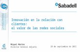 "Innovación en la relación con clientes", conferencia de Miguel Montes, director general adjunto de Banco Sabadell