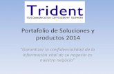 Trident Telecom portafolio de soluciones y productos 2014