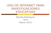 Uso de internet para investigaciones educativas 2
