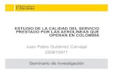 Estudio de la calidad del servicio prestado por las aerolineas que operan en colombia