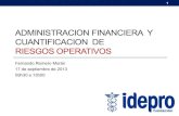 Administracion Financiera y Cuantificación de Riesgos Operativos