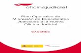 Plan Operativo Migración Expedientes Judiciales - Cáceres