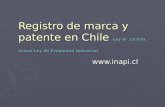 Registro de marca y patente en chile ley