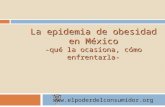 La Epidemia De Obesidad En Mexico