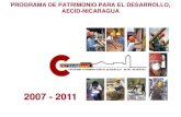 PROGRAMA DE PATRIMONIO PARA EL DESARROLLO, AECID-NICARAGUA JAVIER VELASCO