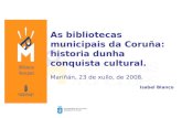 Bibliotecas municipales de Coruña: un proyecto de gestión cultural