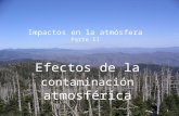 Tema 7 - ( Parte II) Efectos de la contaminación en la atmósfera