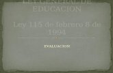 Ley general de educacion evaluacion