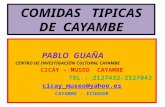 Comidas Típicas de Cayambe - Pablo Guaña
