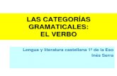 Las categorías gramaticales  el verbo