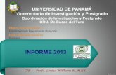 Universidad de Panama - CRUBO - Informe de la cip, 2013