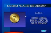La Fe de Jesús Lección10