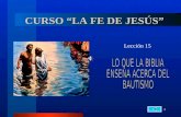 La Fe de Jesús Lección19