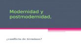 Modernidad y postmodernidad_sintensis