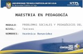 PROBLEMAS SOCIALES Y PEDAGÓGICOS DEL PAÍS (Mayo Octubre 2011)