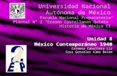 Unidad 8: México Contemporaneo 1940