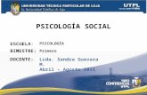 PSICOLOGIA SOCIAL (I Bimestre Abril Agosto 2011)