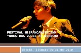 Festival hispanoamericano "Nuestras Voces al Derecho"