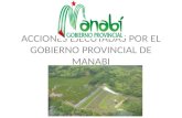 Acciones del Gobierno Provincial de Manabí durante la emergencia
