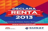 RENTA 2013 SUNAT #Renta2013SUNAT Caso Práctico para las rentas de Primera, Cuarta y Quinta Categoría