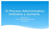 El Proceso Administrativo Ordinario y Sumario