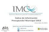 IMCO Indice de Información Presupuestal Municipal 2013