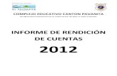 Informe Rendicion de Cuentas Pavanita 2012