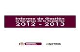 Informe al Congreso 2012 - 2013